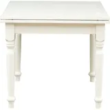 Esstisch quadratisch ausziehbar 90 x 90 x 80 cm, Holztisch quadratisch, Küchentisch quadratisch, Weiß - Weiß