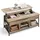 VASAGLE Hellbraun Stahl 60 x 120 x 48-62 cm