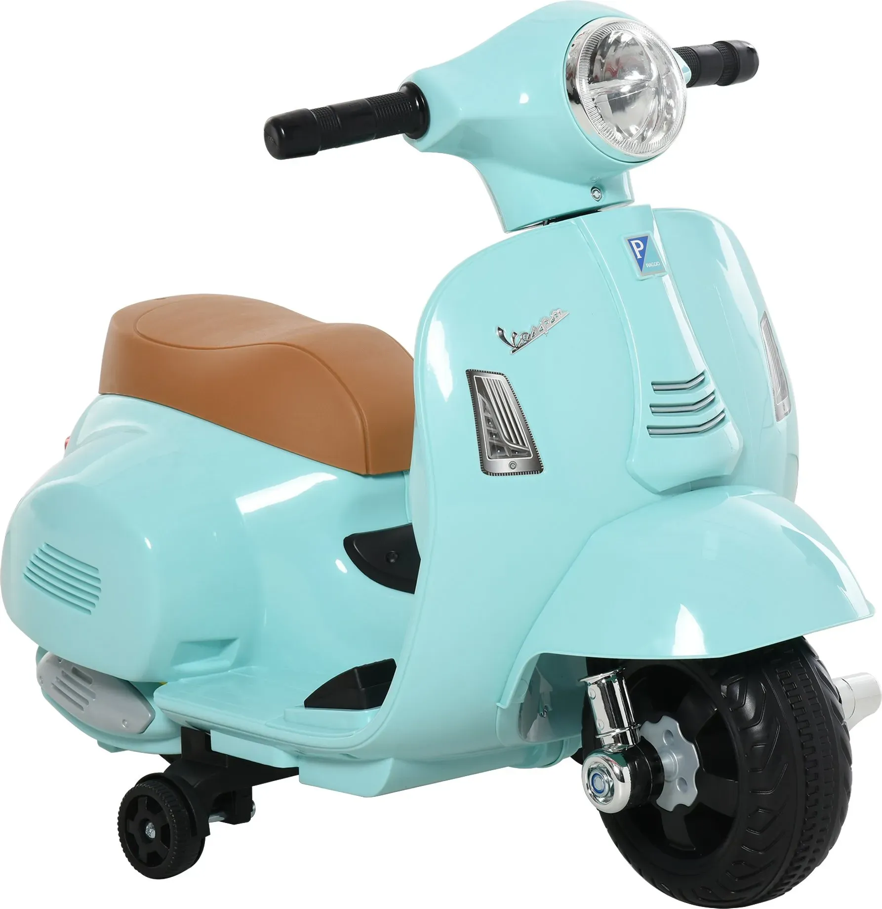 HOMCOM VESPA Kinder Motorroller, Kindermotorrad, 1,5-3 Jahre, Metall, blaugrün   Aosom.de