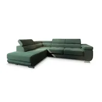 masseno Eckcouch Polyester mit Schlaffunktion 2-Sitzer Grün