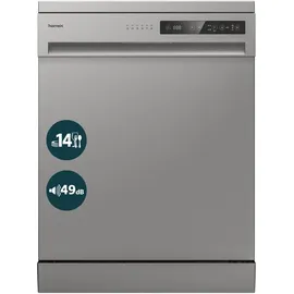 Homex DWFS601449E-S Geschirrspüler (freistehend, 598 mm, Silber)