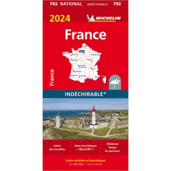 Michelin Frankreich 2024 (Widerstandsfähig)  Karte (im Sinne von Landkarte)