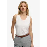 Superdry SCOOP NECK TANK Weiß L