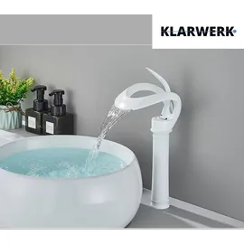 klarwerk NAVIS Wasserfall Wasserhahn Bad Weiß