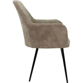 ECD Germany Esszimmerstuhl Kunstleder Olive 2er Set