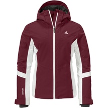 Schöffel Ski Jacket Kanzelwand L, komfortable Skijacke mit 4-Wege-Stretch, wasserdichte und atmungsaktive Outdoorjacke mit Skiticket-Tasche, dark burgundy, 44