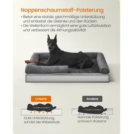 Songmics Hundekissen Orthopädisches 120 x 85 cm grau