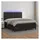 vidaXL Boxspringbett mit Matratze & LED Schwarz 180x200 cm Kunstleder