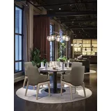 Polsterstuhl STRESSLESS "Laurel", braun (mole batick, eiche natur), B:58cm H:92cm T:59cm, Leder BATICK: BATICK ist ein leicht korrigiertes, durchgefärbtes und genarbtes Möbelleder, bei dem die meisten Unebenheiten und Spuren in der Regel entfernt wurden., Stühle, Polsterstuhl, Low Back mit Armlehne, Größe L, mit abgerundeten Beinen in Eiche natur