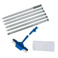 Maximex Fensterwischer extra-lang mit Teleskopstiel Blau/Grau