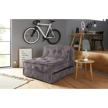 Home Affaire Sessel Pia Cord 83 x 77 x 83 cm grau mit Kopfteil