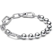 Pandora ME Metallperlen & Gliederkettenarmband 592793C00 Damen Silber-Armband Kugeln, 17 cm
