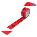 gründrucken PP-Warnklebeband, 50mm breitx66lfm, 52μ, rot, Rl.TRANSPAK VE: 36 Rollen