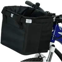 Pynhoklm Fahrradkorb faltbar wasserdicht Fahrrad Lenkerkorb Abnehmbarer Tragekorb Klein Einkaufskorb Picknickkorb Fahrradkorb vorne Lenkerkorb mit Fahrrad Zubehör für Pendeln/Draußen/Einkaufen