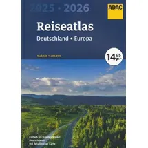 Adac Reiseatlas 2025/2026 Deutschland 1:200.000, Europa 1:4,5 Mio.