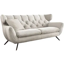 KAWOLA 2,5-Sitzer Charme Cord cremeweiß