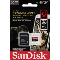 SanDisk card 512gb extreme pro microsdxc uhs-i karte + adapter