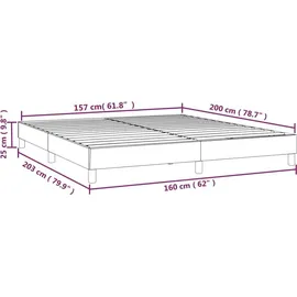 vidaXL Boxspringbettgestell 160 x 200 cm Creme