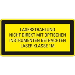 Aufkleber I Elektro-Warnschild Laserstrahlung, nicht direkt mit..., Folie, 100x50mm