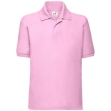 Fruit of the Loom KIDS 65/35 POLO - Unisex Poloshirt für Kunder in versch. Farben und Größen, rose, 164