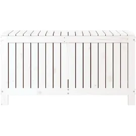 vidaXL Gartentruhe Weiß 115x49x60 cm Massivholz Kiefer