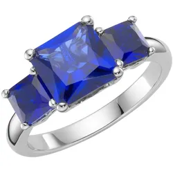 Giorgio Martello Milano Ring mit dunkelblauen Kristallsteinen, Silber 925 Ringe   Blau 