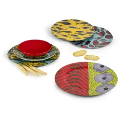 Excelsa Set Von 6 Unterirdisch Afrika Kunststoff 33 Cm Bunt