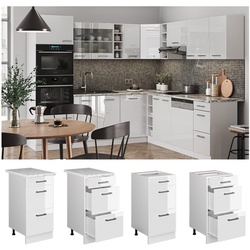 Vicco Schubladenunterschrank Küchenschrank Küchenzeile R-Line 40 cm Weiß Schublade Arbeitsplatte