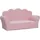 vidaXL Kindersofa 2-Sitzer rosa weich plüsch