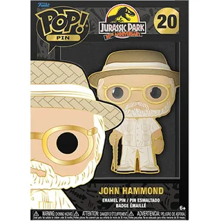 Funko Pop! Large Enamel Pin MOVIES: JURASSIC PARK - John Hammond Emaille-Nadeln - Niedliche Brosche Zum Sammeln - Für Rucksäcke & Taschen - Geschenkidee - Offizielle Handelswaren