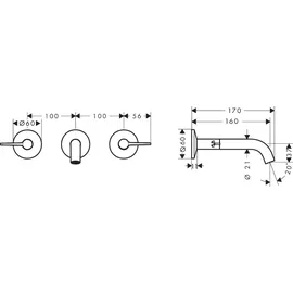 Hansgrohe One Waschtischarmatur Edelstahl Optic