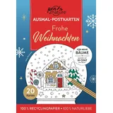 pen2nature Frohe Weihnachten I 20 Ausmal-Postkarten: