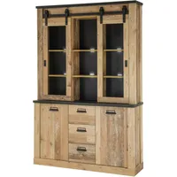 Home Affaire Buffet »SHERWOOD«, Holz Dekor, mit Scheunentorbeschlag und