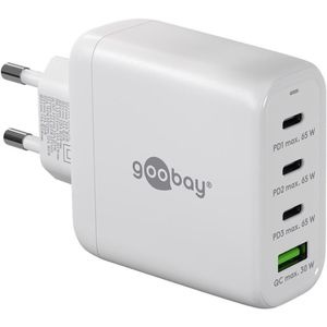 Goobay USB-Ladegerät PD Multiport 64822, 68W, 5A, weiß, 3x USB C, 1x USB A, 4 Port