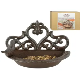 Esschert Design Wandfutterschale für Vögel Braun Gusseisen BR26
