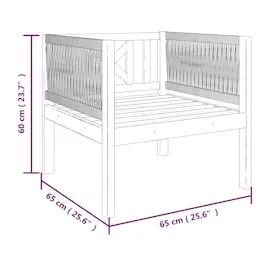 vidaXL Gartenstuhl 68,2 x 74,1 x 60 cm akazie massivholz mit kissen