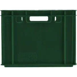 Buri 4x Fleischkiste E3 Metzgerkiste 60x40x30cm lebensmittelecht, robust, stapelbar - Eurokisten Stapelkiste aus Deutschland, dunkelgrün
