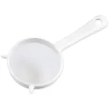Teesieb, Küche Handheld Kunststoff Sieb Mesh Teeblattsieb Mehlsieb Sieb Weiß Groß