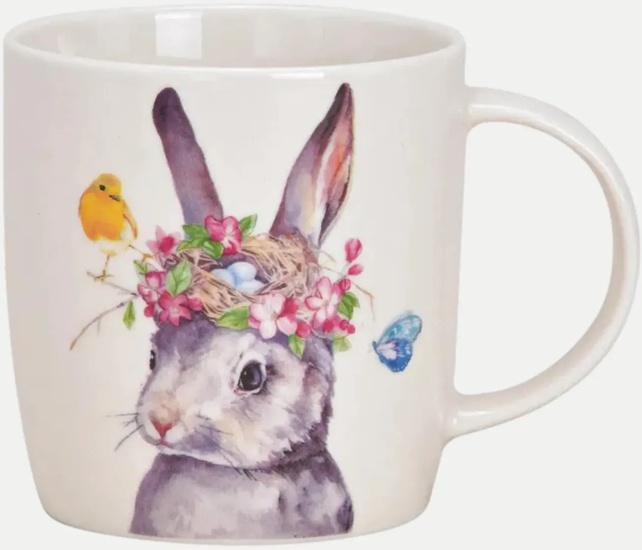 Becher Hase 12x9x8 Weiß