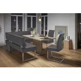 Home Affaire Eckbank HOME AFFAIRE "Rab", schwarz (schwarz (arizona 4420), silberfarben), B:200cm H:88cm T:160cm, Polyester, Sitzbänke, Eckbank, in 2 Breiten (180 oder 200 cm), Bezug in verschiedenen Qualitäten