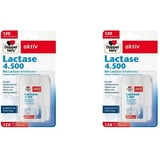 Doppelherz Lactase 4.500 - bei Lactose-Intoleranz - Lactase verbessert die Lactoseverdauung - 120 Tabletten im praktischen Klickspender (Packung mit 2)