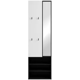 byLIVING Andorra Garderobenschrank 55 x 40,5 x 187,5 cm schwarz weiß