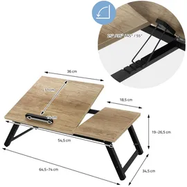 ML-Design Laptoptisch Eiche, 34.5x26.5x74 cm, Arbeitszimmer, Schreibtische, Computertische