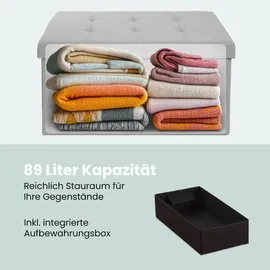 Blumtal Sitzbank Hellgrau, Kunststoff, 38x38x76 cm Esszimmer, Bänke, Sitzbänke