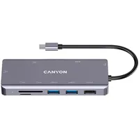 Canyon USB-9-in1 HUB USB-C > HDMI/3xUSB/USB-C/RJ45/SD/Audio