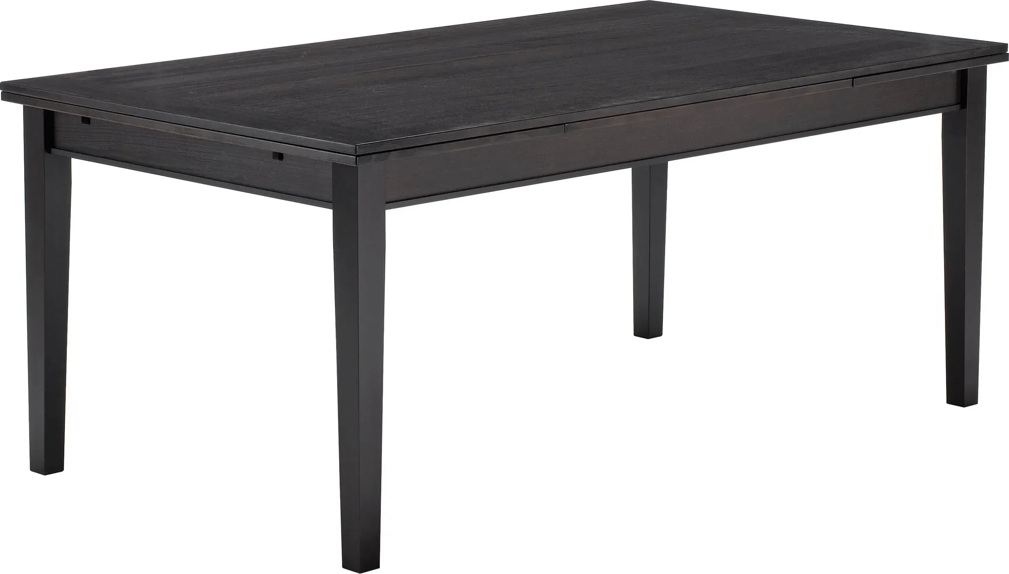 Esstisch HAMMEL FURNITURE "Basic Sami, schnell innenliegende Einlegeplatten ausziehbar", grau (wenge), B:180cm H:76cm T:100cm, Tischplatte: Furnier gebeizt und lackiert, Gestell: Massivholz, Tische, 180(280)x100 cm, Furnier / Massivholz, stabiler dänische Design Tisch