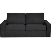 Konsimo 3-Sitzer MENTO Sofa 3 Personen, zeitloses Design, Dauerschlaf-Funktion mit Unterfederung und Matratze schwarz