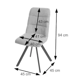 Mendler 2er-Set Esszimmerstuhl HWC-J69, Küchenstuhl Stuhl, drehbar Auto-Position, Samt ~ rosa