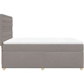 vidaXL Boxspringbett 160 x 200 cm Taupe