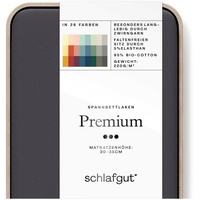 SCHLAFGUT Premium Baumwolle 180 x 200 - 200 x 220 cm gray deep